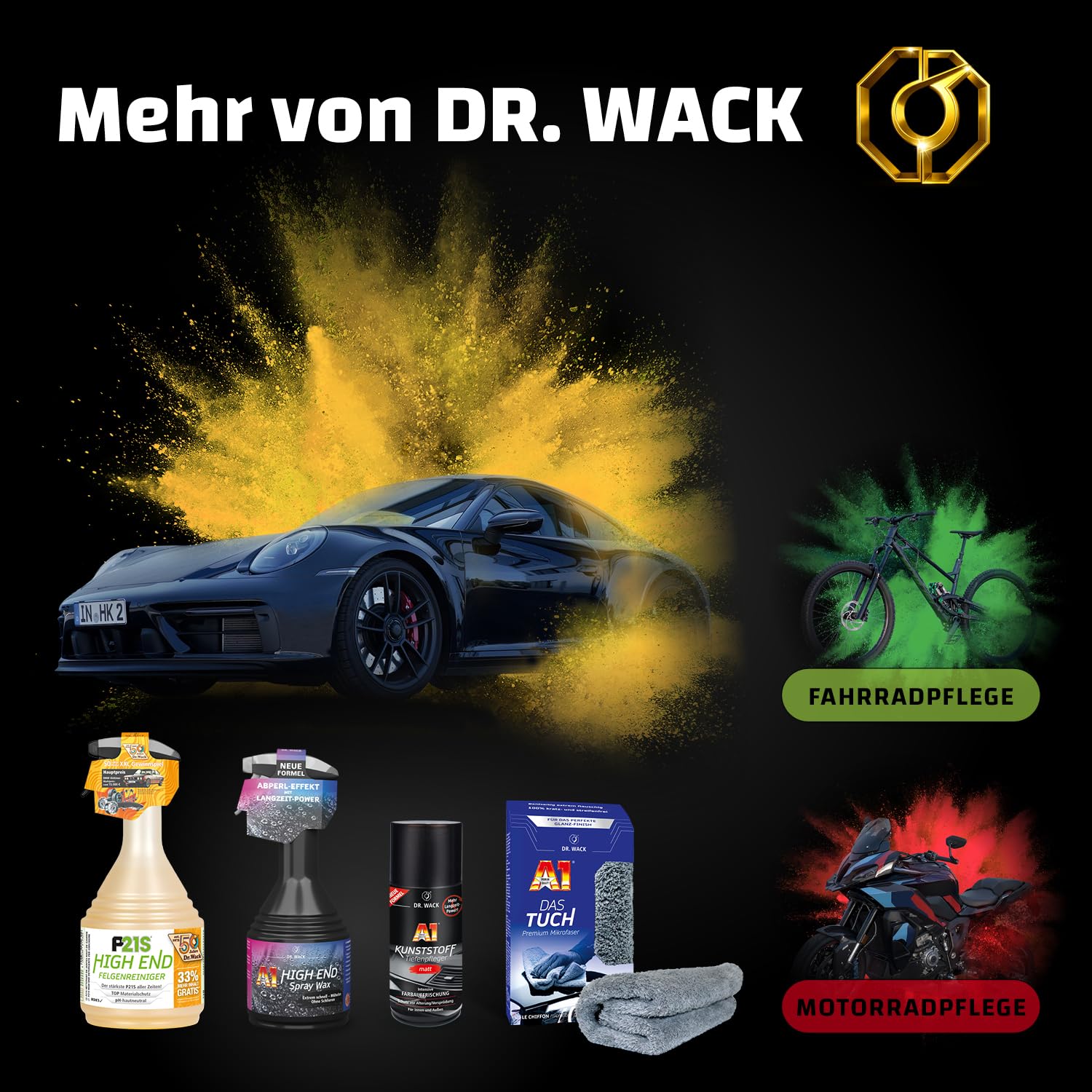 Dr. Wack – A1 All in ONE Care & Protect Autopflege 500 ml | Per tutte le superfici esterne dell'auto | Protezione, cura e sigillatura in un unico passaggio | Cura della vernice, protezione dei cerchi