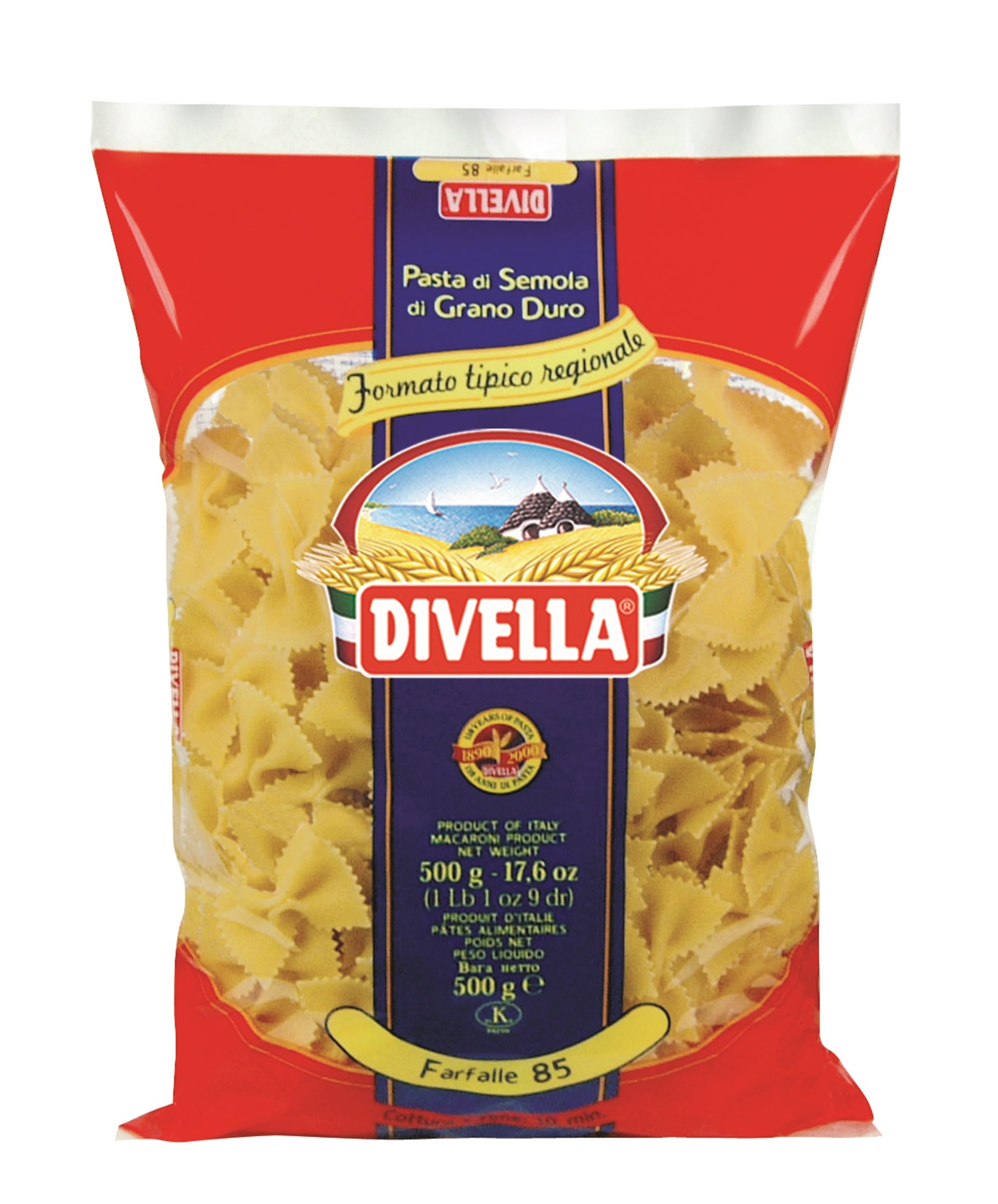 Divella Farfalle 85 Cottura Minuti 500 Grammi (082669) Size 12