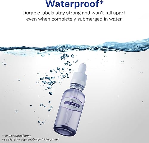 Miniatura 2 de Avery Etiquetas festoneadas ovaladas impermeables duraderas, tecnología Sure Feed, 1-18" x 2-14", 210 en total, etiquetas impermeables resistentes