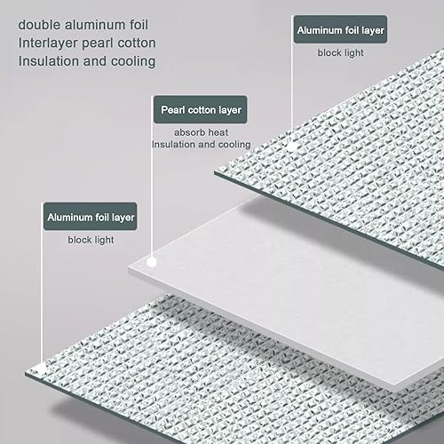 Miniatura 2 de Non-Adhesive Reflective Window Film,Bedroom Blackout Privacy Window Tinting Film,Sun Block Window Sticker Heat Control Film,Aluminum Foil Insulation
