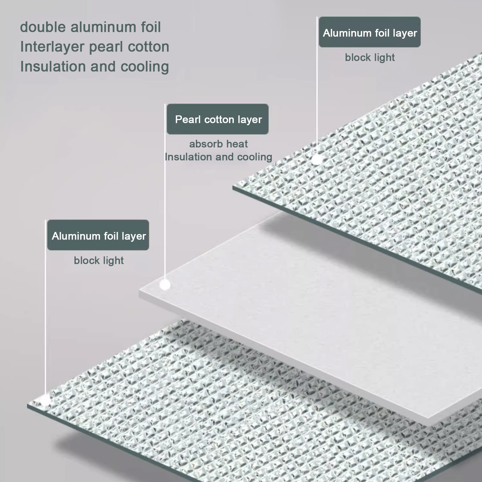 Pellicola per Vetri Finestre Riflettente Non Adesiva,Pellicola Privacy Oscurante per Camera da Letto,Pellicola Isolante in Alluminio Controllo del Calore Impermeabile (120x250cm/47''x98'')