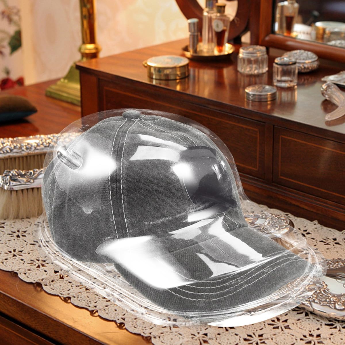 Organizador de Sombreros de Pp 6 Piezas Caja Colgante | Gorras de Visera Curva y Béisbol, Diseño Antideformación, Uso en Hogares y Expositores