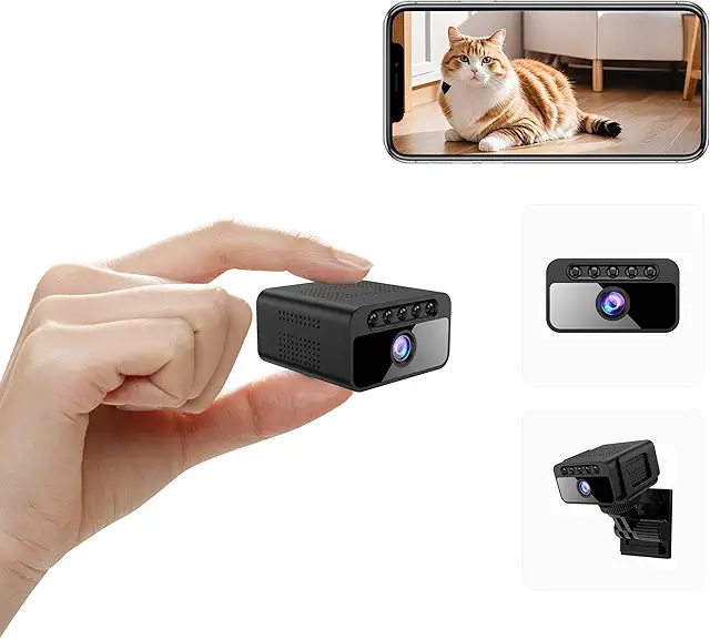 Caméra Espion WiFi 4K avec Cloud - Surveillance Intérieure Autonome et Vision Nocturne