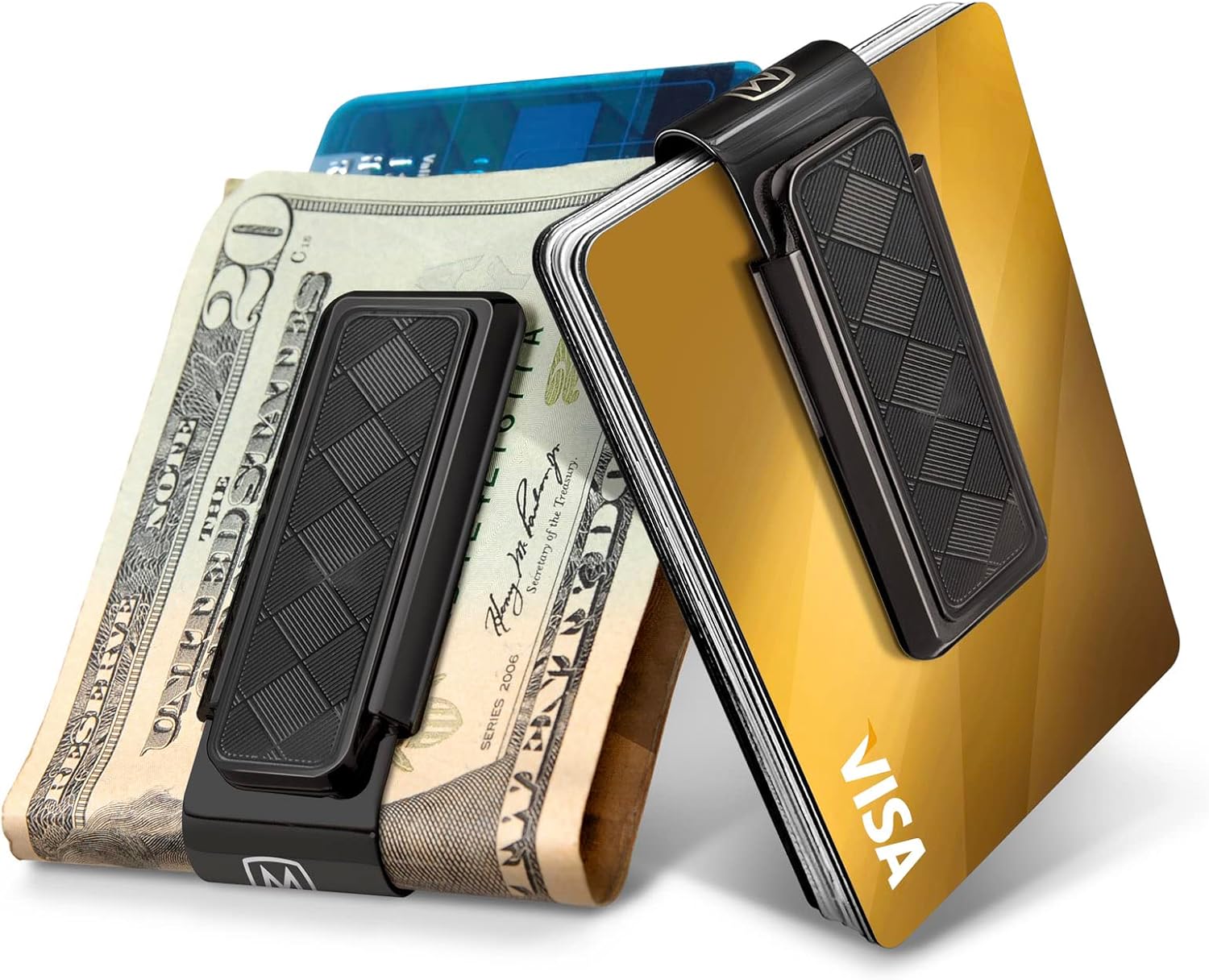 M-Clip Stainless Steel Blackout Money Clip - Minimalist Slim Wallet Alternative