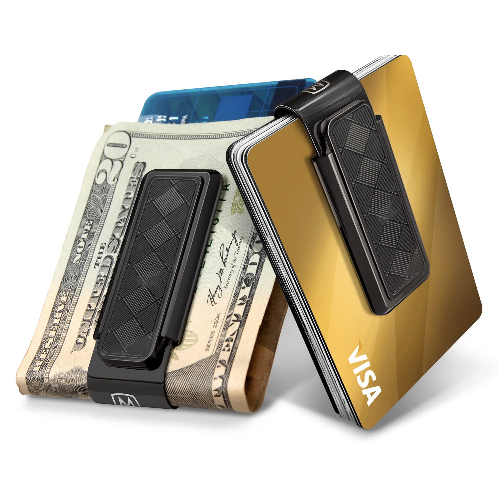Stainless Blackout Herringbone Money Clip-image-49