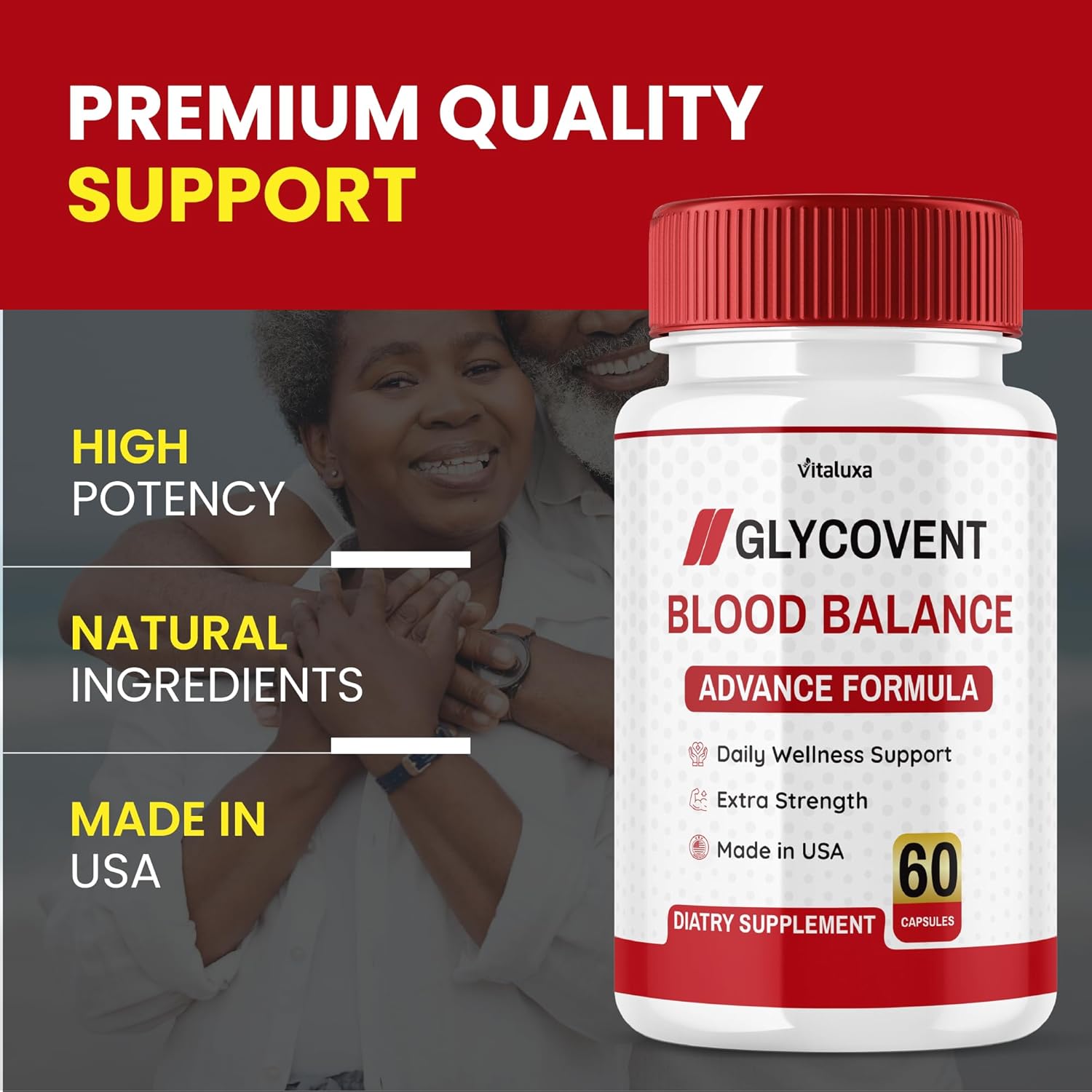 (2 Pack) GlycoVent Blood Balance Capsules, Glyco Vent Natural Vitamin Supplement Pills Support Circulation Healthy Flow Pressure Energy Restore Stabilizer Optimizer Cleaner Capsulas Pastillas (120 ct)