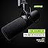 Microphone dynamique vocal Shure SM7B - Micro de studio XLR pour podcasting،enregistrement, diffusion،Streaming et jeux - Son fluide et chaud،construction robuste،pare-brise amovible،large gamme de fréquences،noir (paquet de 8)