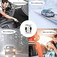 Vista 8 de Alfombrillas de papel blancas para automóvil, 100 almohadillas desechables para vehículos, protector temporal de suelo de automóviles, protector