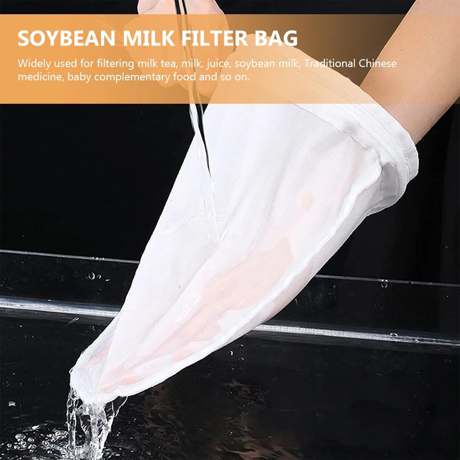 3 Sacchetti Filtro Per Latte Vegetale 30x30cm - Nylon Alimentare, Riutilizzabili - Foto 11