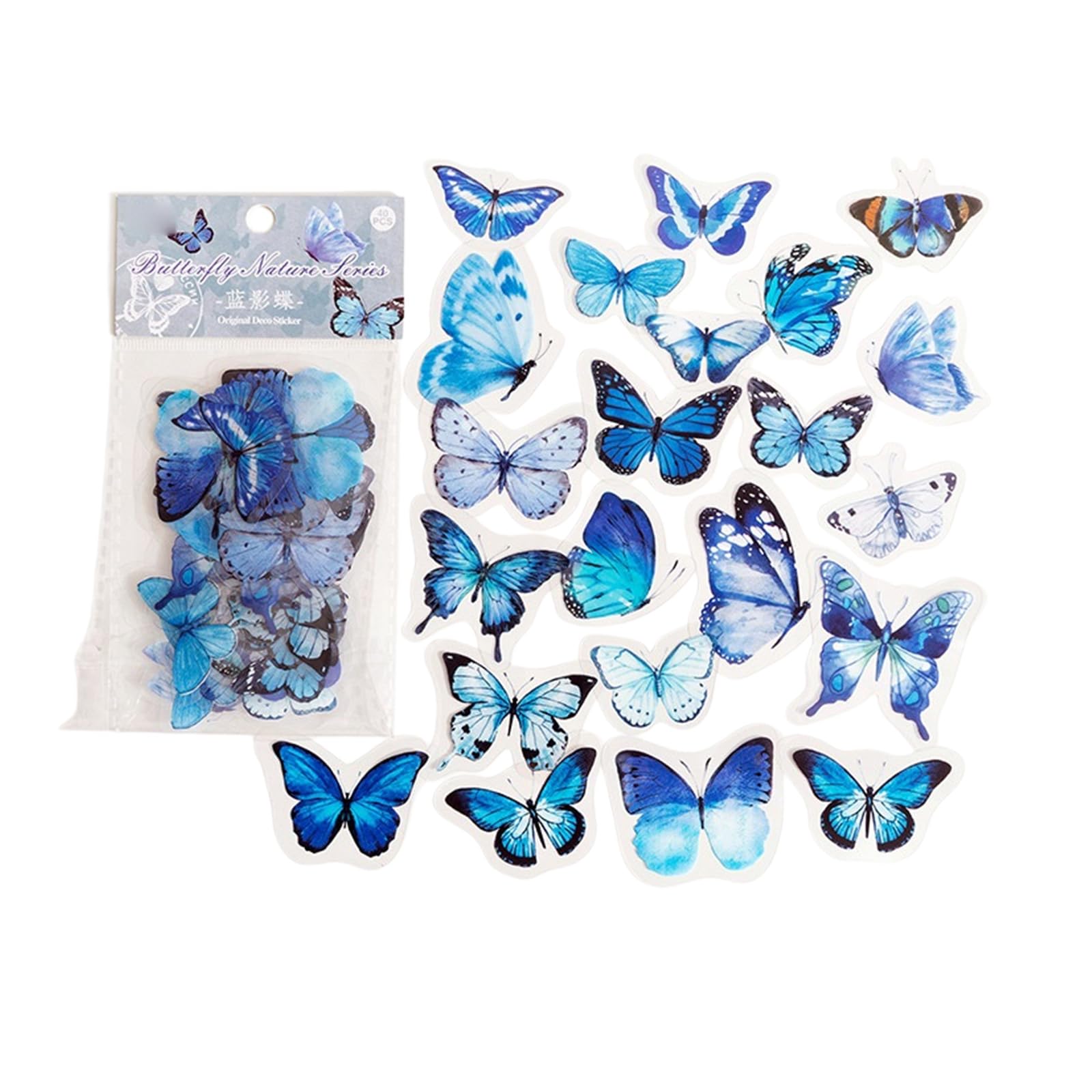 320Pcs Buttery Theme Sticker Waterproof PET Sticker for Scrapbook Journal Notebook Diaries Phone Cover Laptop Snowboard Small Butterfly for Scrapbooking Phone Laptop