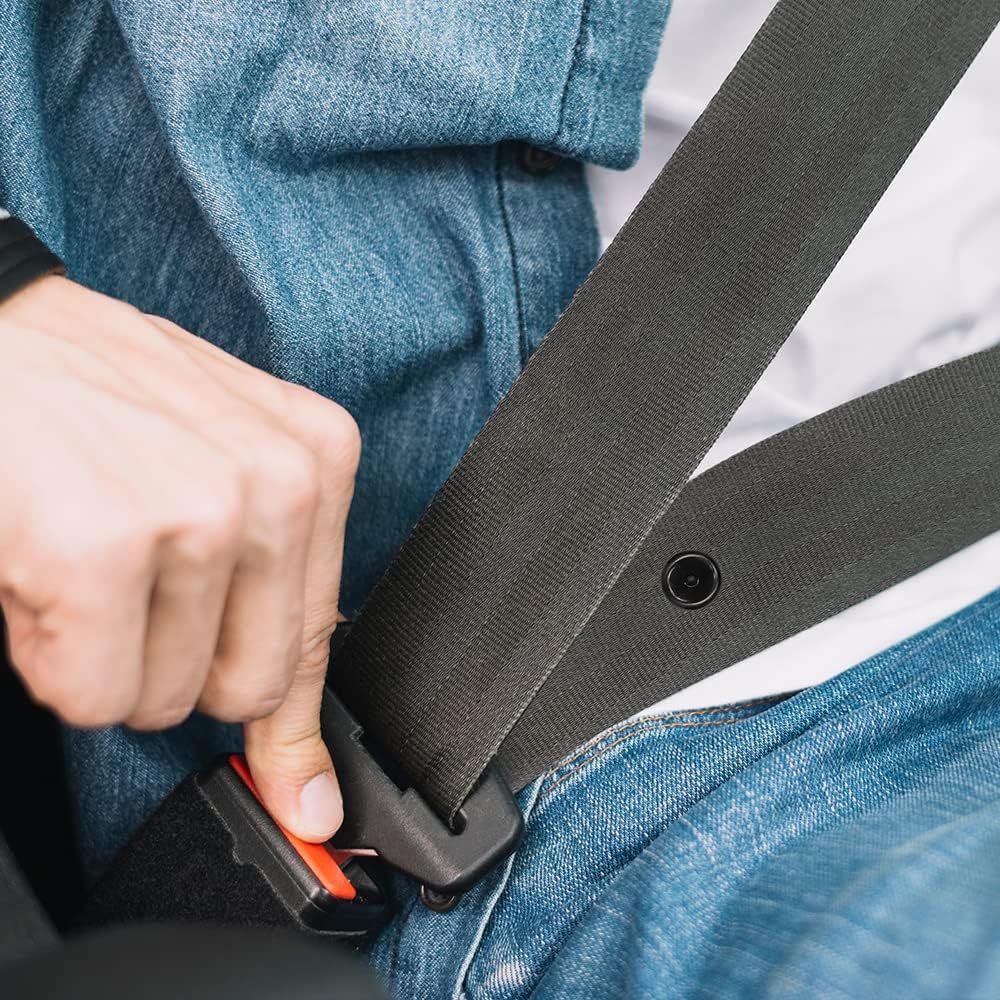 Pulsante di arresto automatico cintura di sicurezza - Fermo cintura auto Blocco regolatore cintura sicurezza