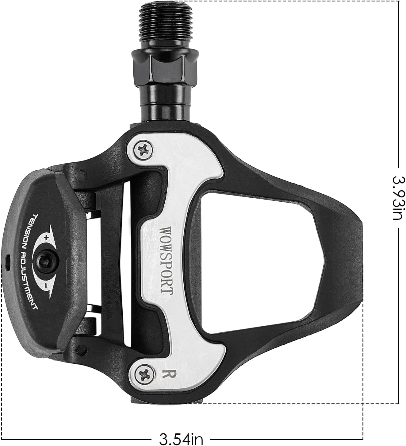 WOWSPORT Look Keo Road Bike Pedals - Lightweight Clipless Pedals with Sealed Bearings & Nylon/Carbon Body | 9/16″ Spindle, Compatible with Look Keo Cleats for Indoor & Road Cycling