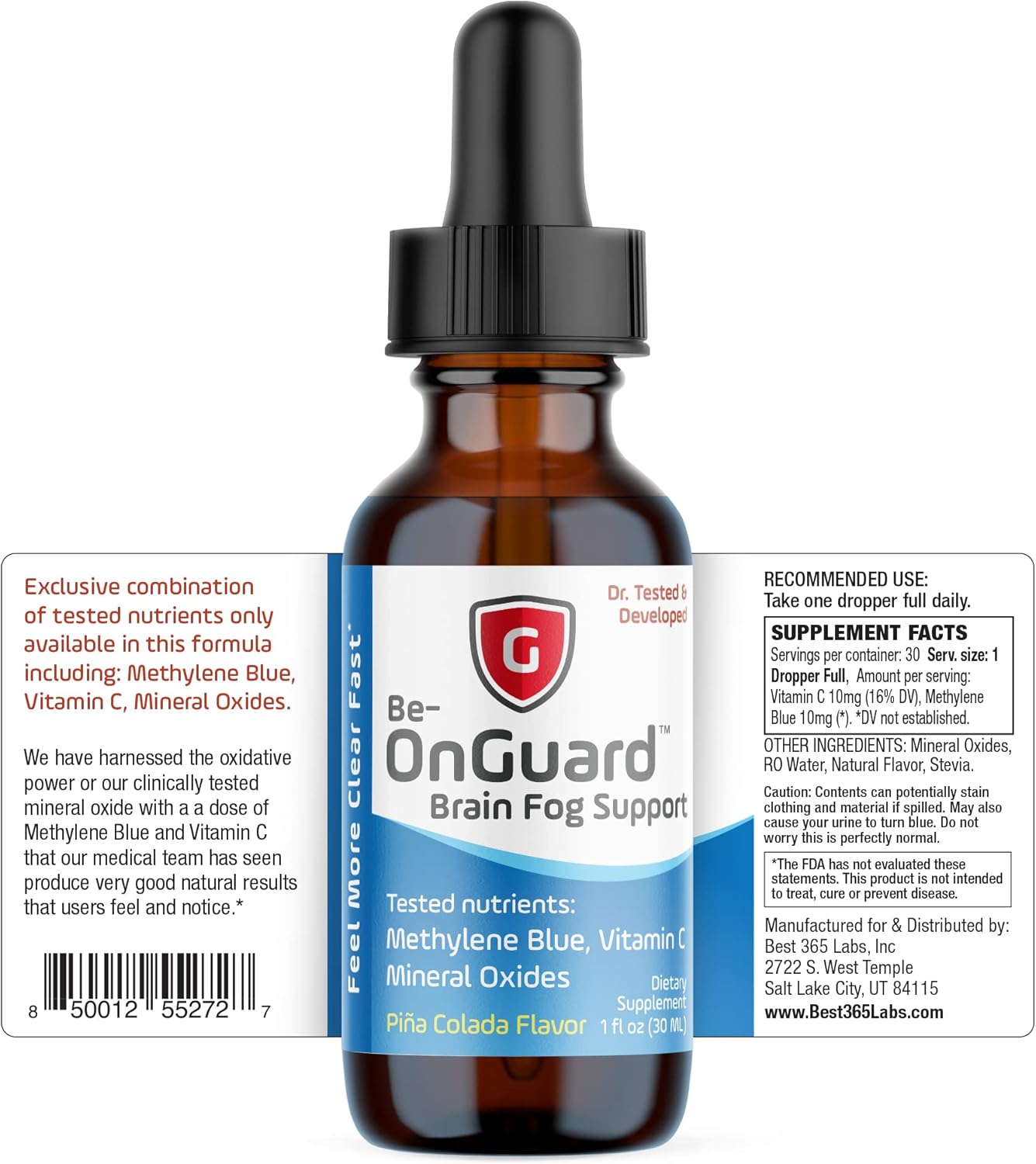BeOnguard Brain Fog Supplement Methylene Blue with Vitamin C