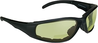 Bikershades Motorcycle Bifocal Sunglass Reader Safety Protective Goggles w/Foam Padding Men Women Z87 Fit Large Head Sizes