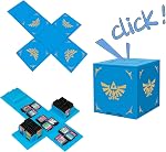 doepeBAE Game Card Case Compatible with Nintendo Switch,Extra Large Capacity Switch Game Case,Upgraded 41 Slots Switch Game Card Storage Box,Press to Unfold Fun Switch Card Case (Z Blue)