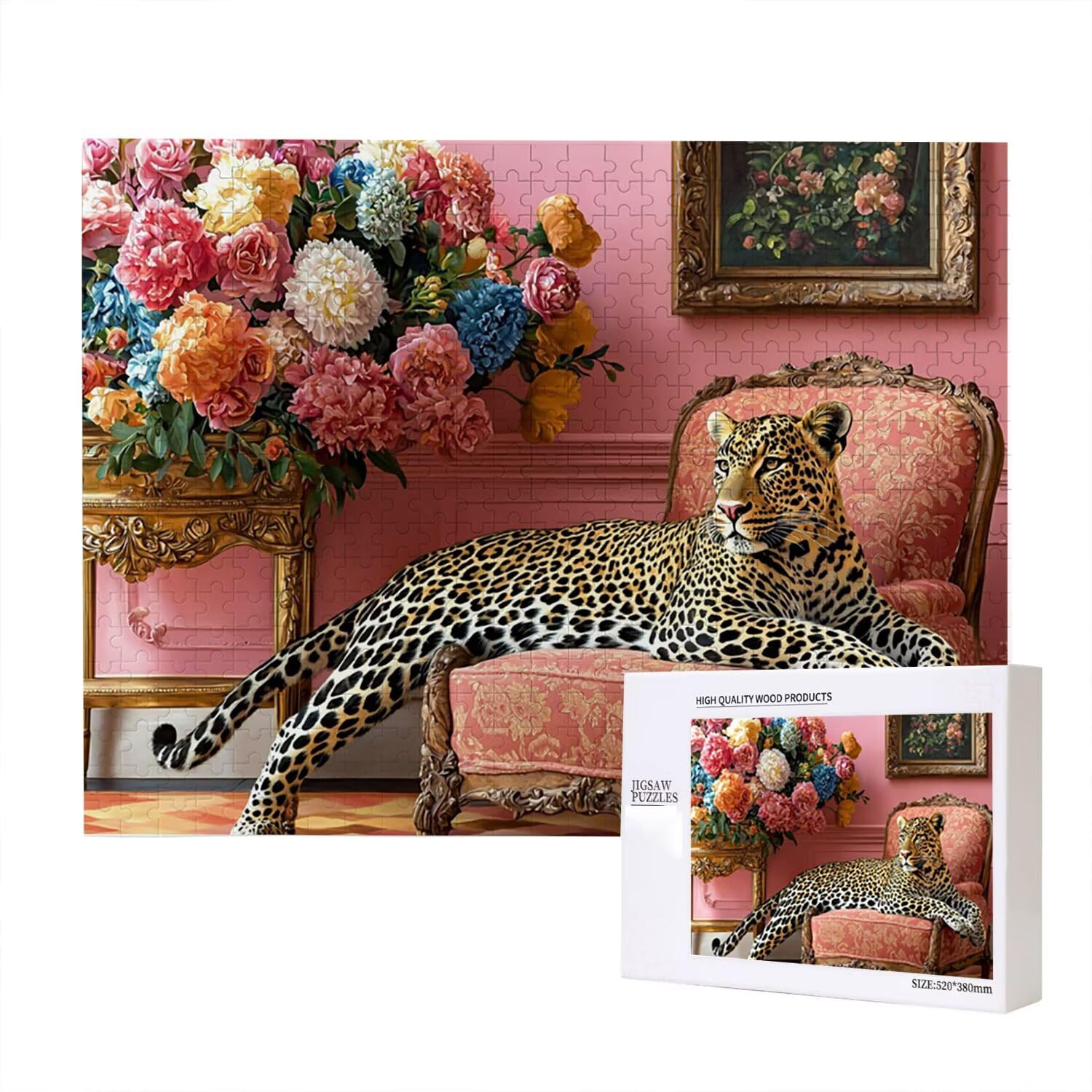 Układanka Jigsaw, 2000 sztuk klasycznych puzzli, Leopard Puzzle Rozluźnienie inteligencji, Mpossible Trudne Puzzle Wyzwanie dla dorosłych Rodzinna gra logiczna, prezent dla miłości przyjaciela fr0-975
