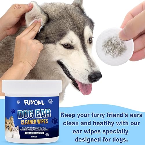 Miniatura 3 de Toallitas para orejas de perro, 2 paquetes de 260 unidades sin perfume para detener la picazón de los oídos, suaviza y desodoriza, toallitas