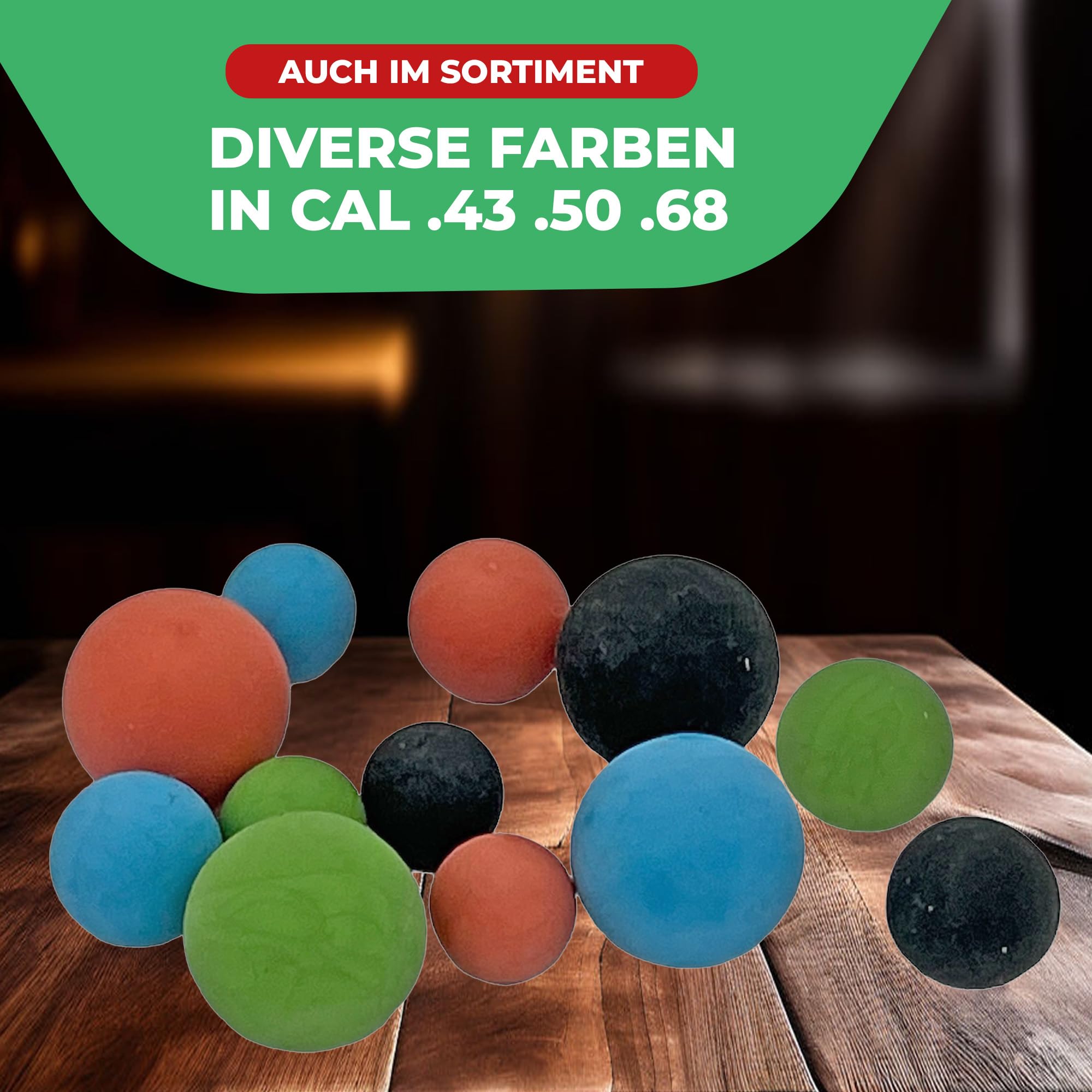 100 x Rubberballs Cal.68 black gumowe pociski Fritz-Cell kompatybilne z T4E HDS68