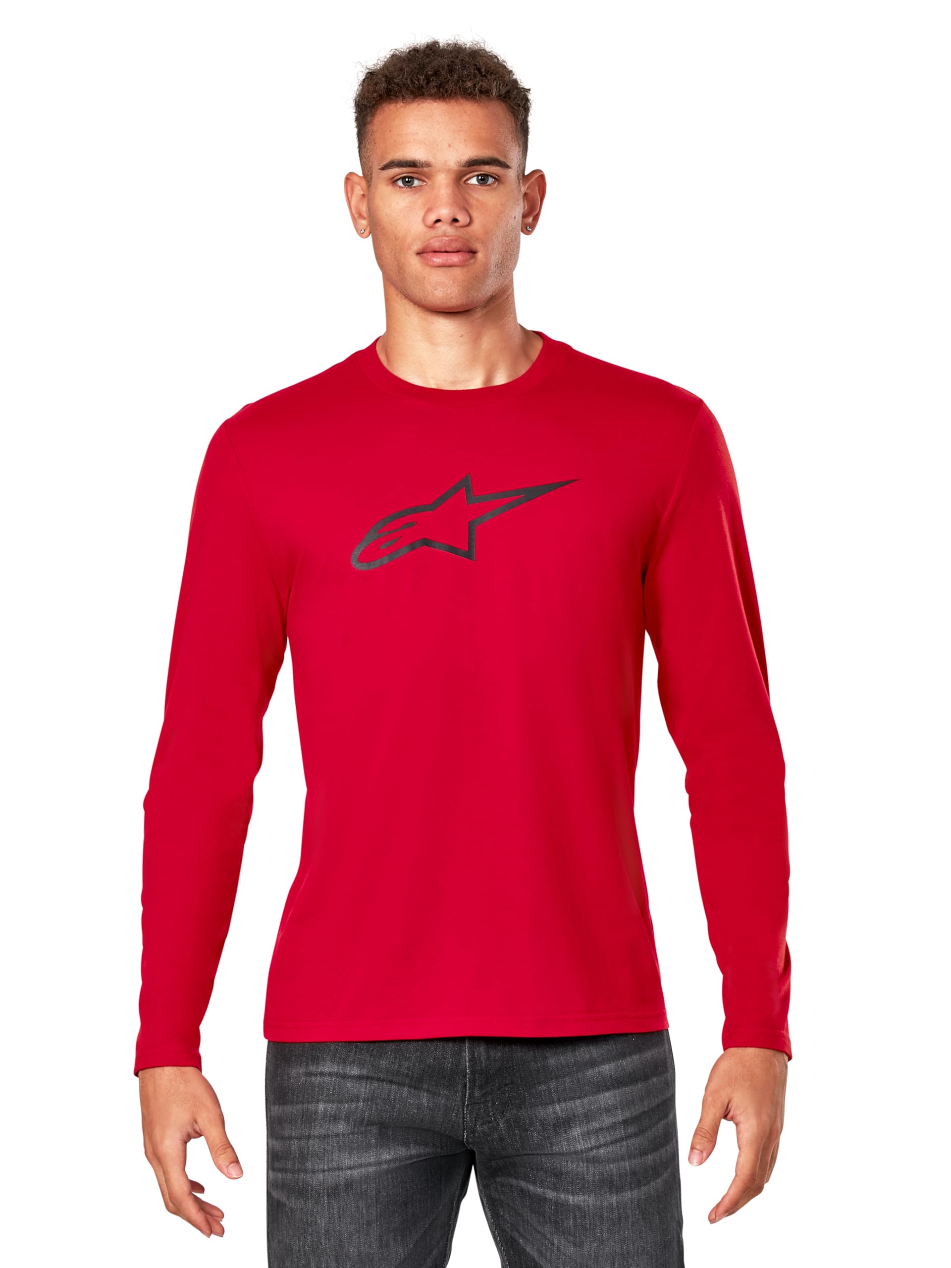 Alpinestars Men's Backhand ls csf tee T-Shirt, red, M