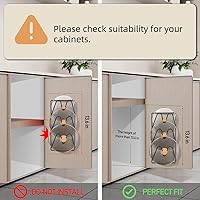 Vista 2 de 2-Pack Pot Lid Organizer, 6-Tier Pots & Pans Lid Holder Organizer for Cabinet or Wall/Door Kitchen Storage, No-Drill Adhesive Mount, Space-Saving