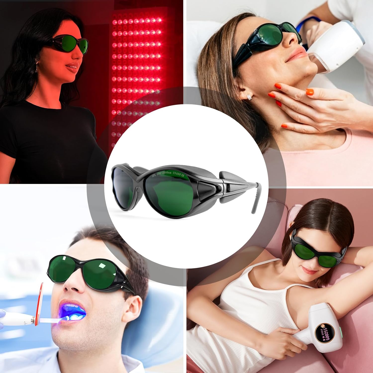 Laser Safety Glasses IPL 200-2000nm, IPL Laser Hair Removal Glasse, Red Light Therapy and Laser Cosmetology Operator Eye Protection. - Image 4