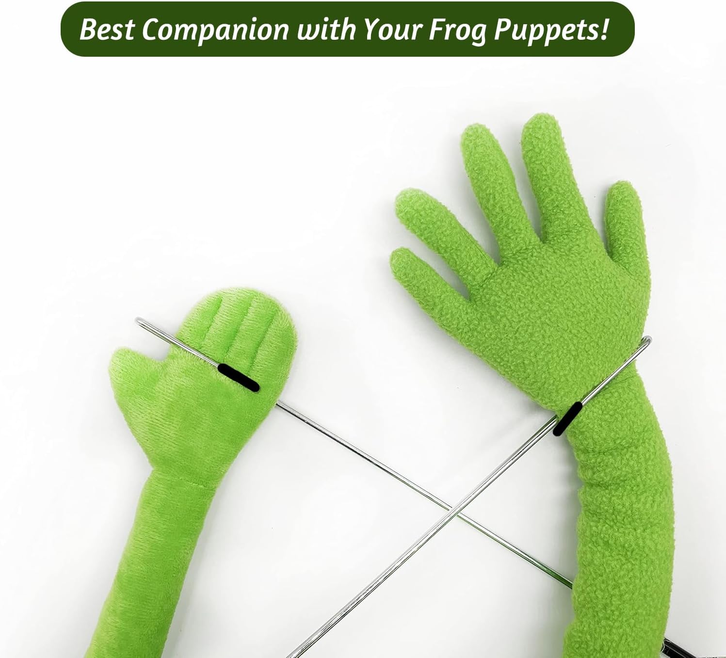 Kermit Frog Puppet, The Muppet Show, Soft Hand Frog Stuffed Plush Toy with Puppets Control Rod,Christmas Birthday Gift Ideas for Boys and Girls- 24 Inches