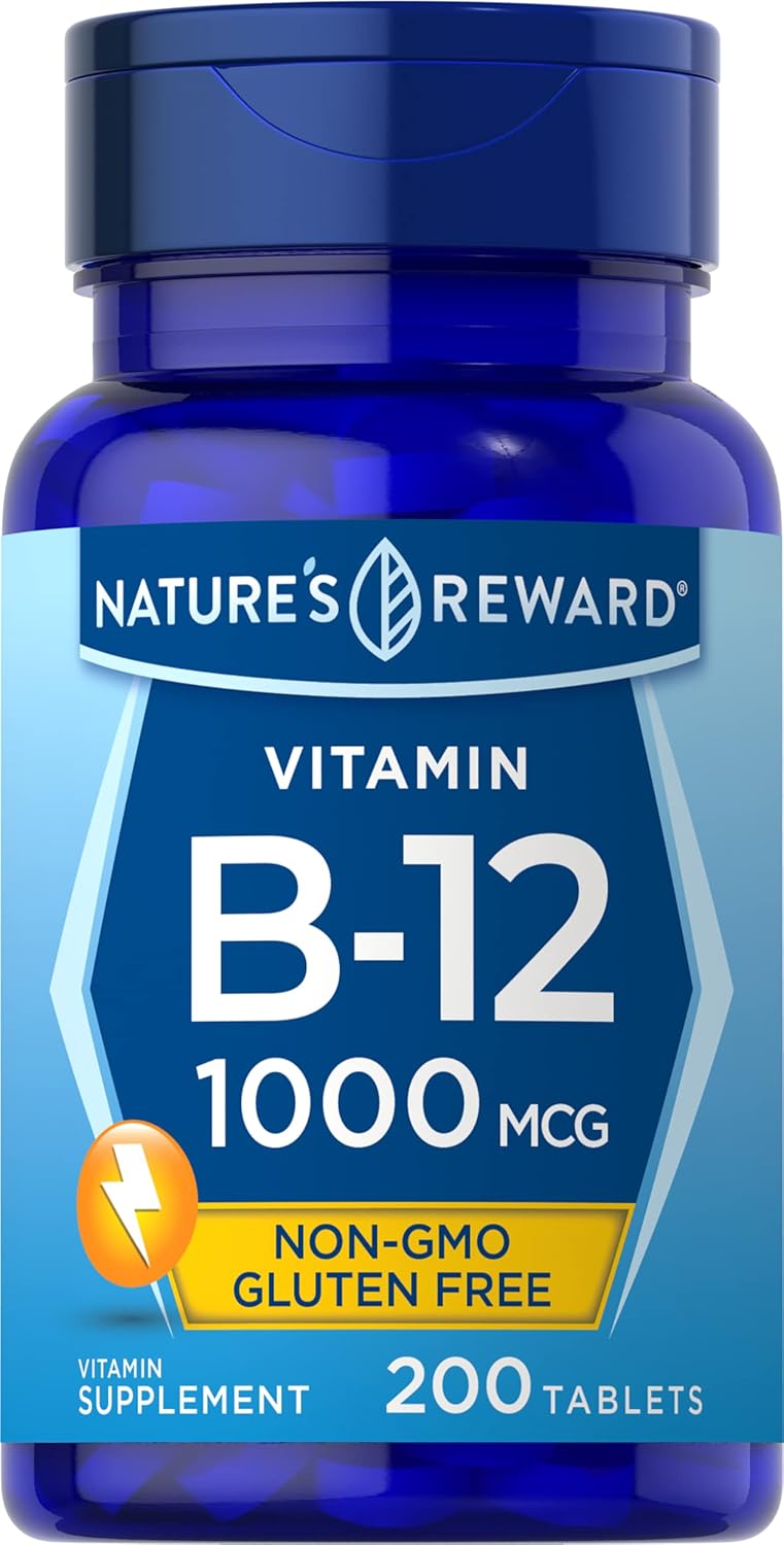 Buy Vitamin B12 Tablets 1000mcg 200 Count NonGMO and Gluten Free