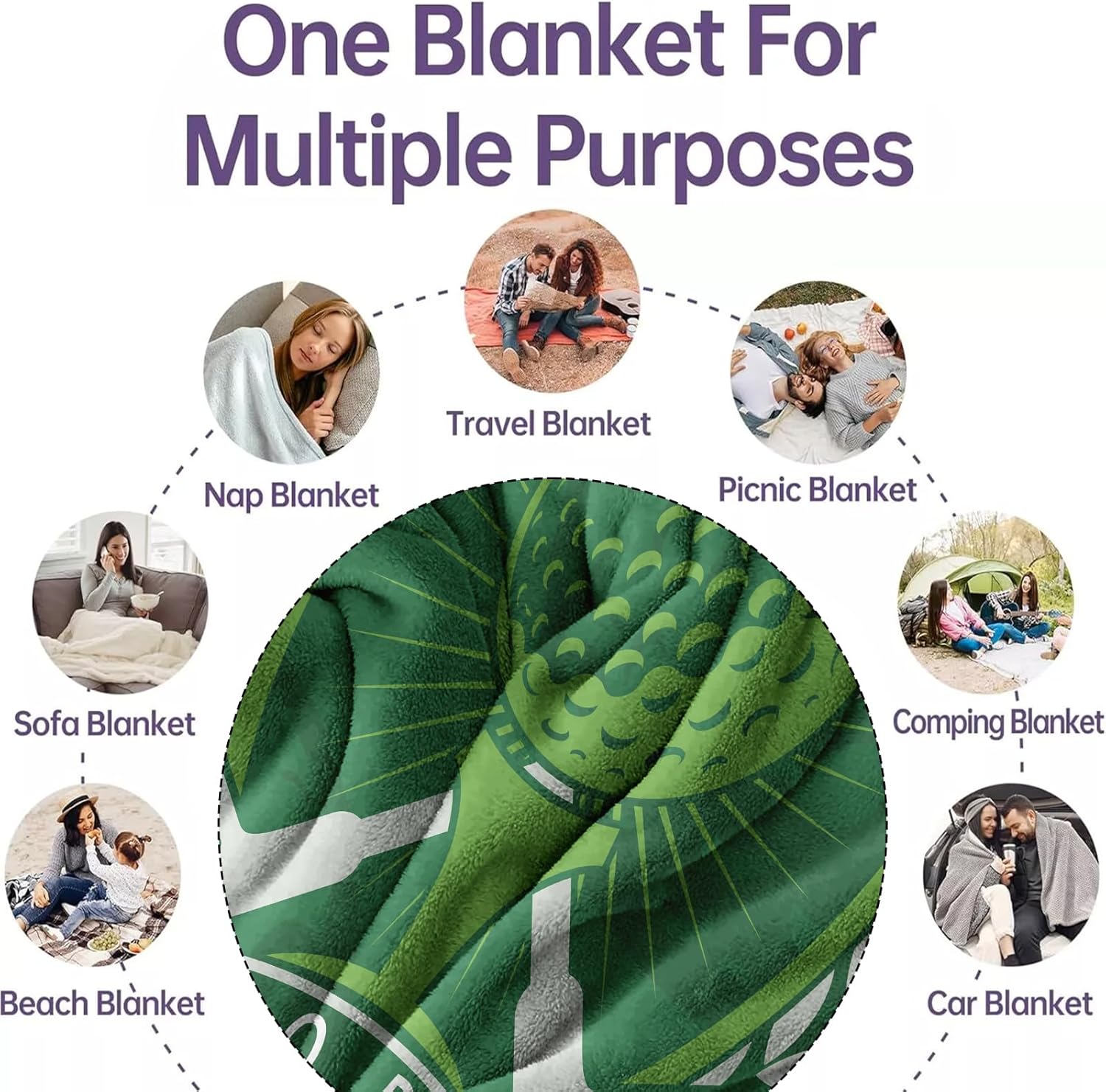 Funny Golf Throw Blanket, Green Golfer Decor for Couch & Sofa – Gift for Golfers, Men & Women, Birthday Christmas Father’s Day Mother’s Day, Man Cave Accent, 50'' x 60'' Cozy Throw - Image 7