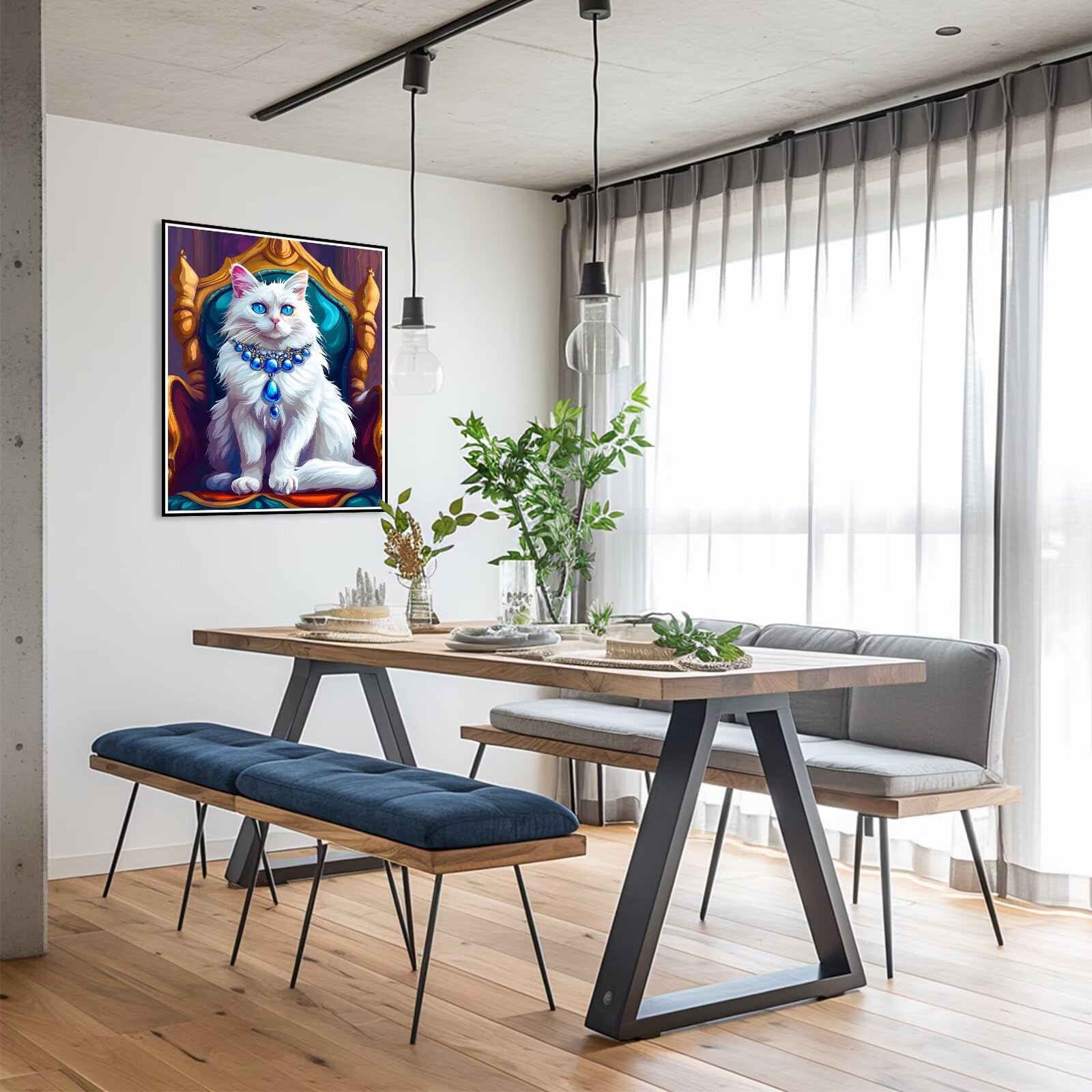 100 x 130 cm duży obraz z numerami dla dorosłych kreskówka malowanie według numerów kot DIY dziecko i dziewczyna zestawy na płótnie prezent z 3 pędzlami i akryli kobiety zajęcia kreatywne hobby