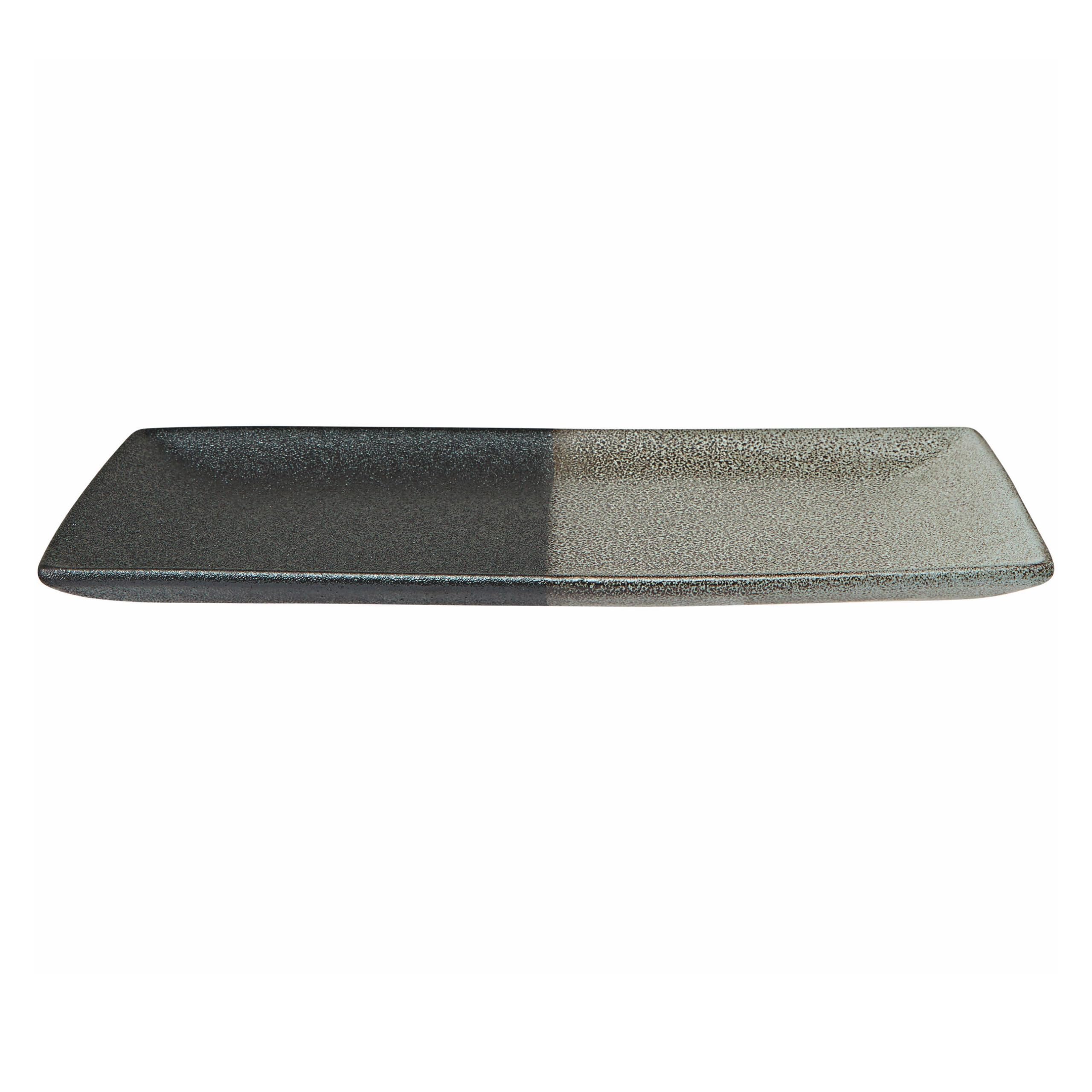 Plateau rectangulaire Umi Maxwell & Williams 27,5x16 cm bol de service gris réactif avec boîte