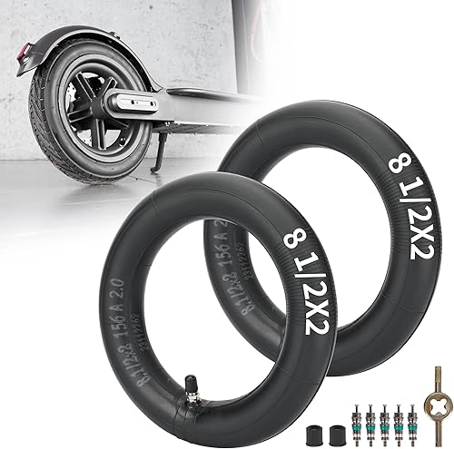 RUTU Paquete de 2 tubos interiores de 8.5 pulgadas de grosor de 1.50.079 in de grosor, tubo universal de 8 12 x 2 inflado de repuesto para Gotrax
