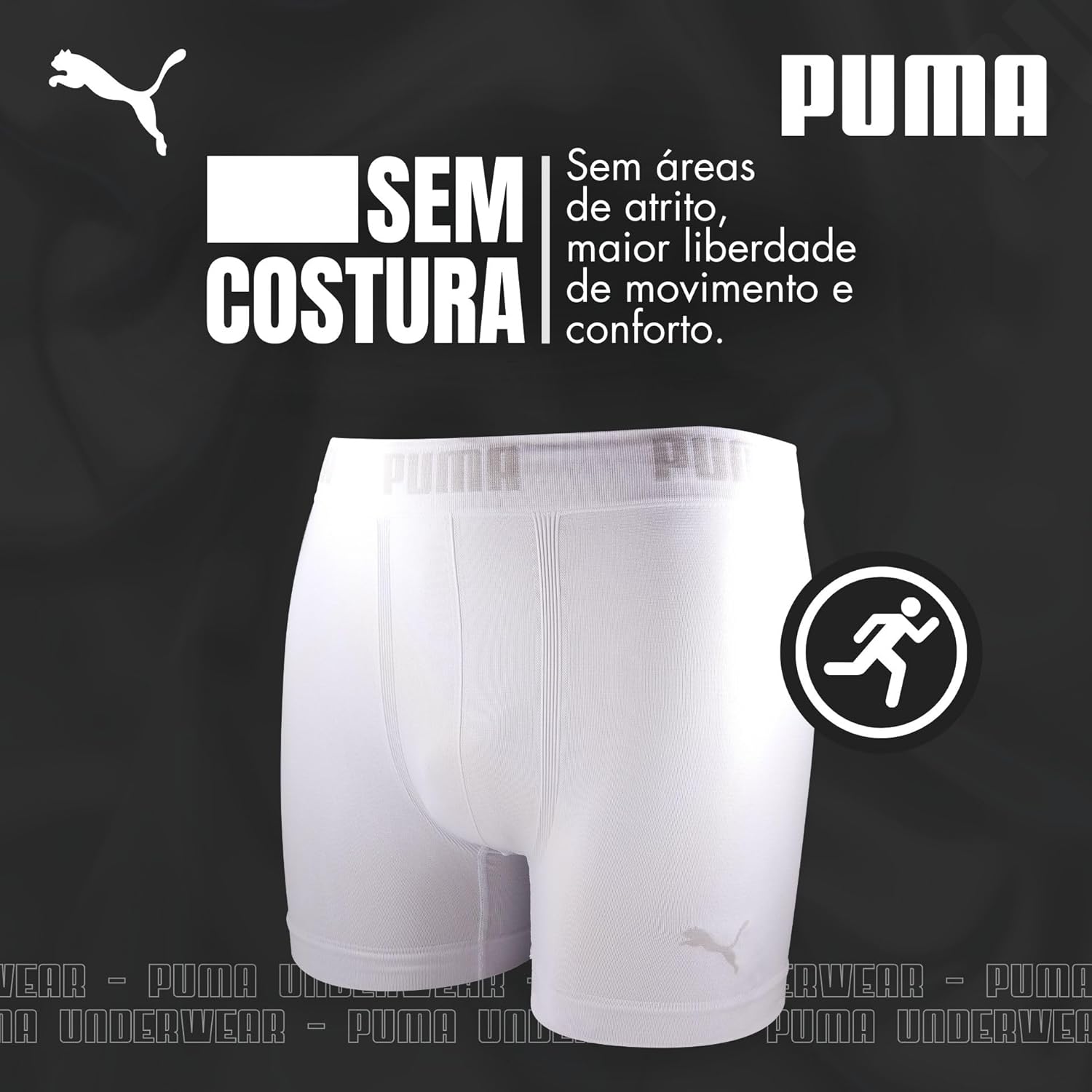 Kit 5 Cuecas Boxer Puma Sem Costura Microfibra Performance Elástico 40MM Masculino Adulto em promoção! Veja a oferta e mais achadinhos de Moda íntima 4 Hoje é o melhor dia para comprar Kit 5 Cuecas Boxer Puma Sem Costura Microfibra Performance Elástico 40MM Masculino Adulto com aquele preço maroto! Promoção! Aproveite a oferta! 4
