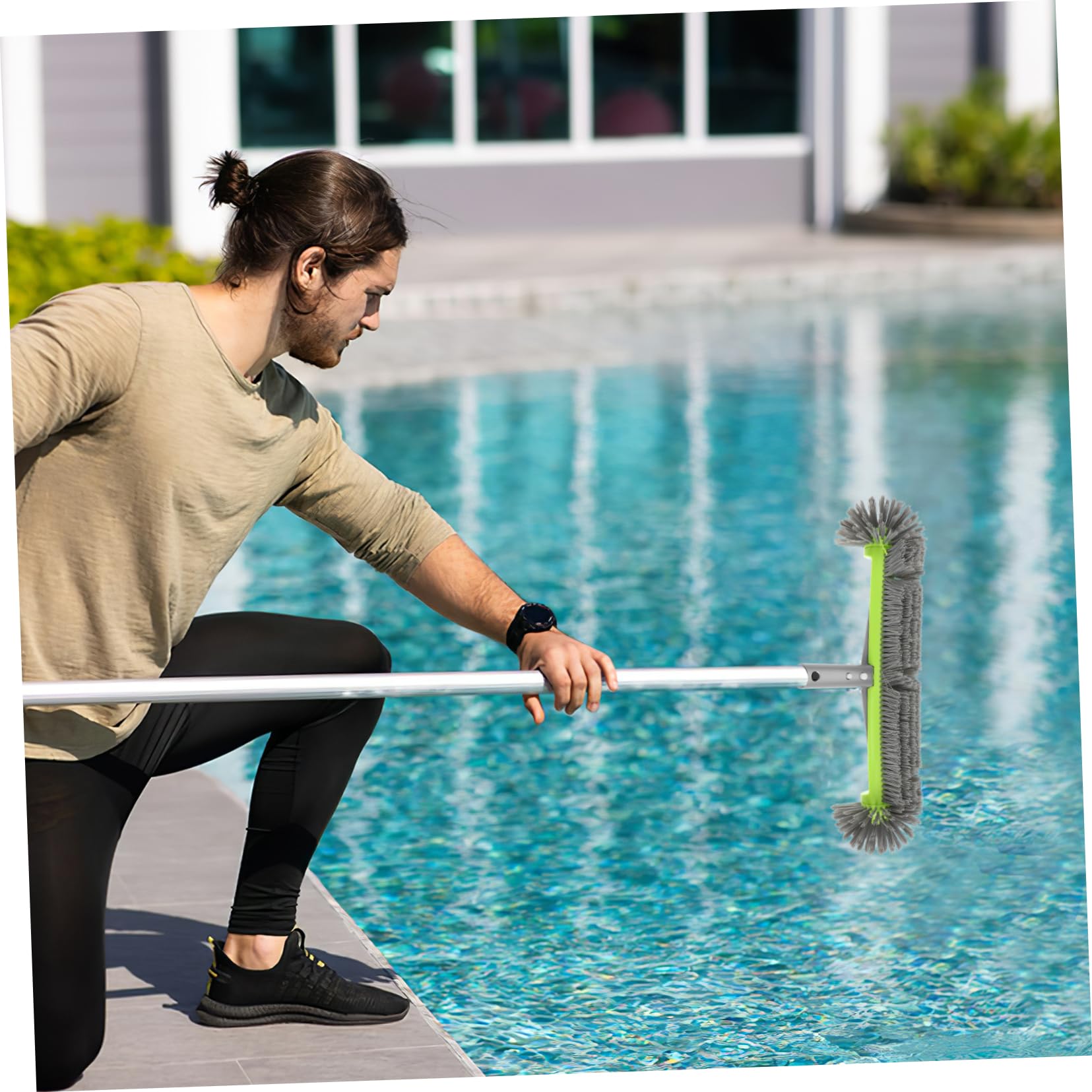 Tête de Brosse de Piscine en Plastique Nettoyage des Piscines, Brosse Dense pour Enlever Les Saletés, Ambiance Estivale Garantie