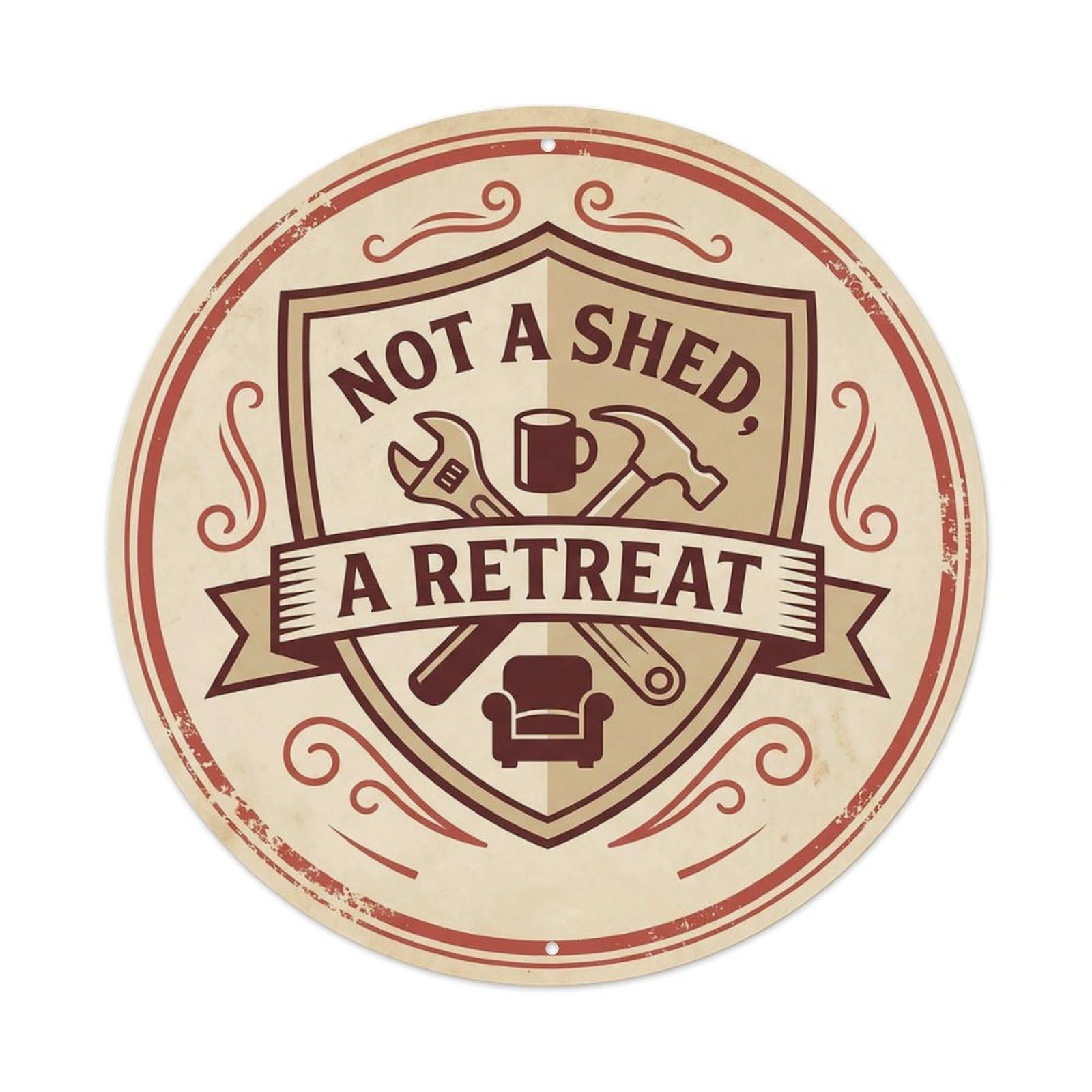 Garden Shed Relaxation Retreat Tools Haven Metal Tin Sign