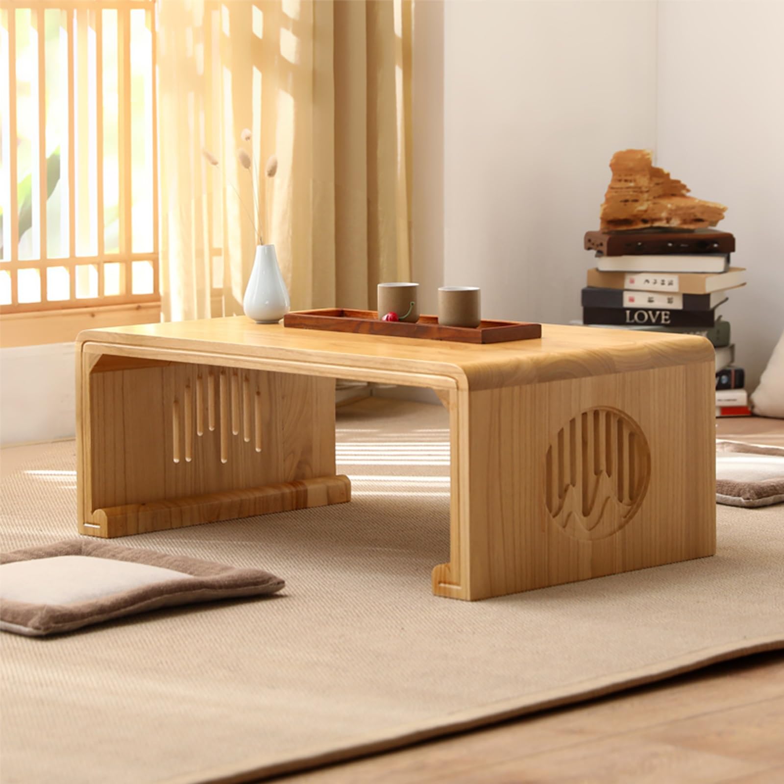 Table d'autel en bois massif avec sculpture traditionnelle haut de gamme