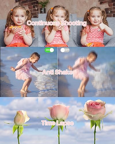 Miniatura 3 de Cámara digital, cámara para niños con tarjeta de 32 GB, FHD 1080P 44MP cámara de vlogging, cámara digital de zoom 16X Point and Shoot, cámaras