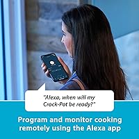 Vista 4 de Crock-Pot Olla de cocción lenta programable de 6 cuartos de galón y calentador de alimentos funciona con Alexa, acero inoxidable (2139005)