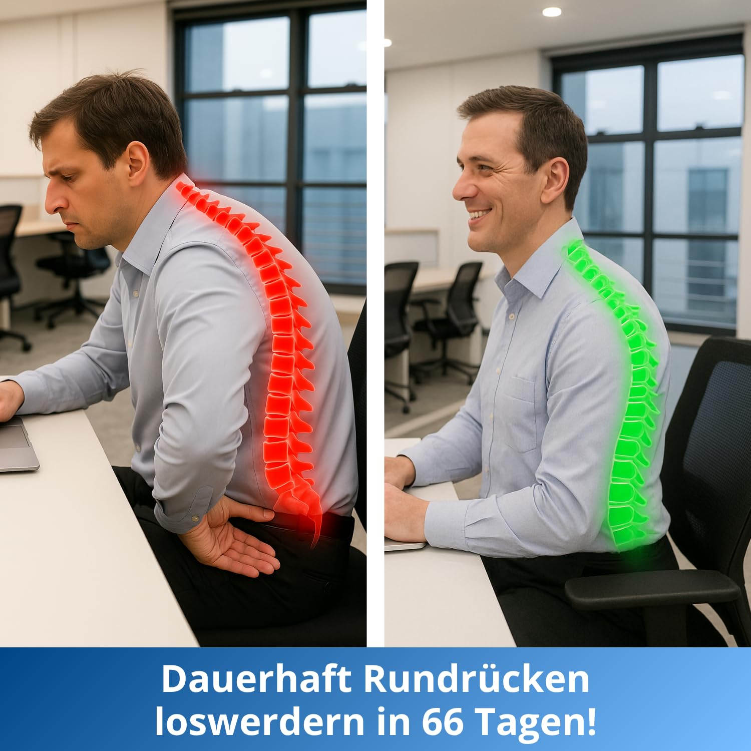 MEIION orthopert NeuroPosture - Neurologischer Haltungstrainer Verstellbarer Rückenhaltungsgürtel für Damen und Herren, Atmungsaktiver Haltungskorrekturtrainer für Rücken, Hals und Schultern