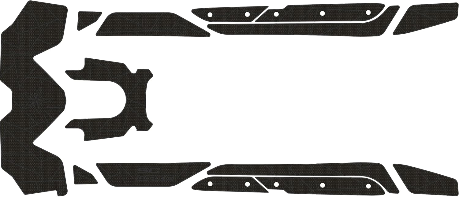 Premium Traction Mats Made for SeaDoo RXT-X 300 (18-21), 6mm Marine Grade PWC Decking, Diamond Cut Non-Slip Mat - Adhesive Comfort Series Fractal Design Mats - Black/Storm Gray