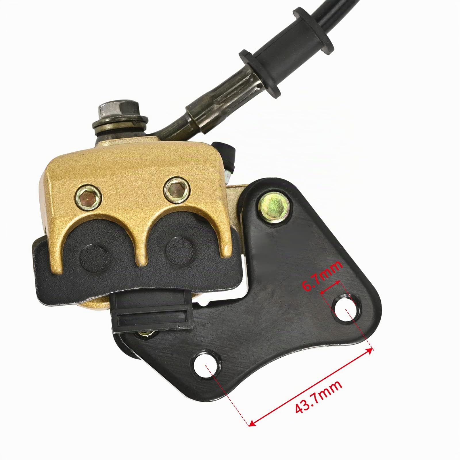 Trkimal Étrier de maître-cylindre de frein à disque avant avec ensemble de plaquettes de frein de remplacement pour moto tout-terrain chinoise Pit Bike 50 cc 70 cc 90 cc 110 cc 125 cc (Maître-cylindre