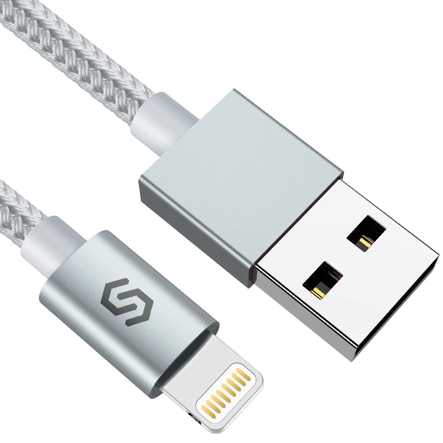 Syncwire Charging Cable for iPhone - 1M Nylon Lightning Cable, USB Fast Data Cable Compatible with iPhone 12 Pro Max 12 Mini 11 Pro Max XS Max XR X 8 7 6s 6 Plus SE 20205s 5c 5 iPad - Grey