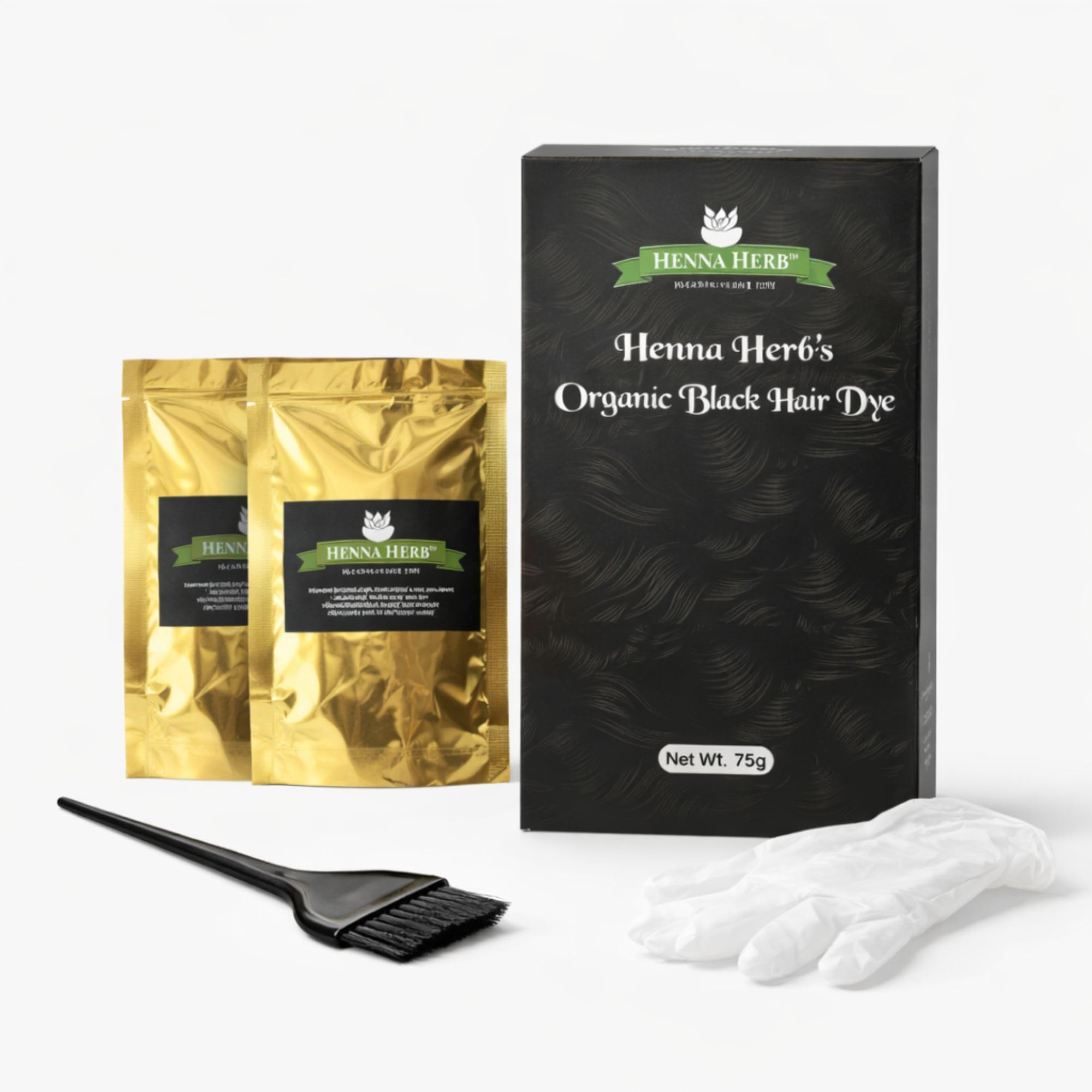 Henna Herb Natural Black Hair Dye | Complete Grey Coverage | Long-Lasting Hair Color | Deep Black Shade | Smooth & Shiny Finish | Easy At-Home Application-picture-49