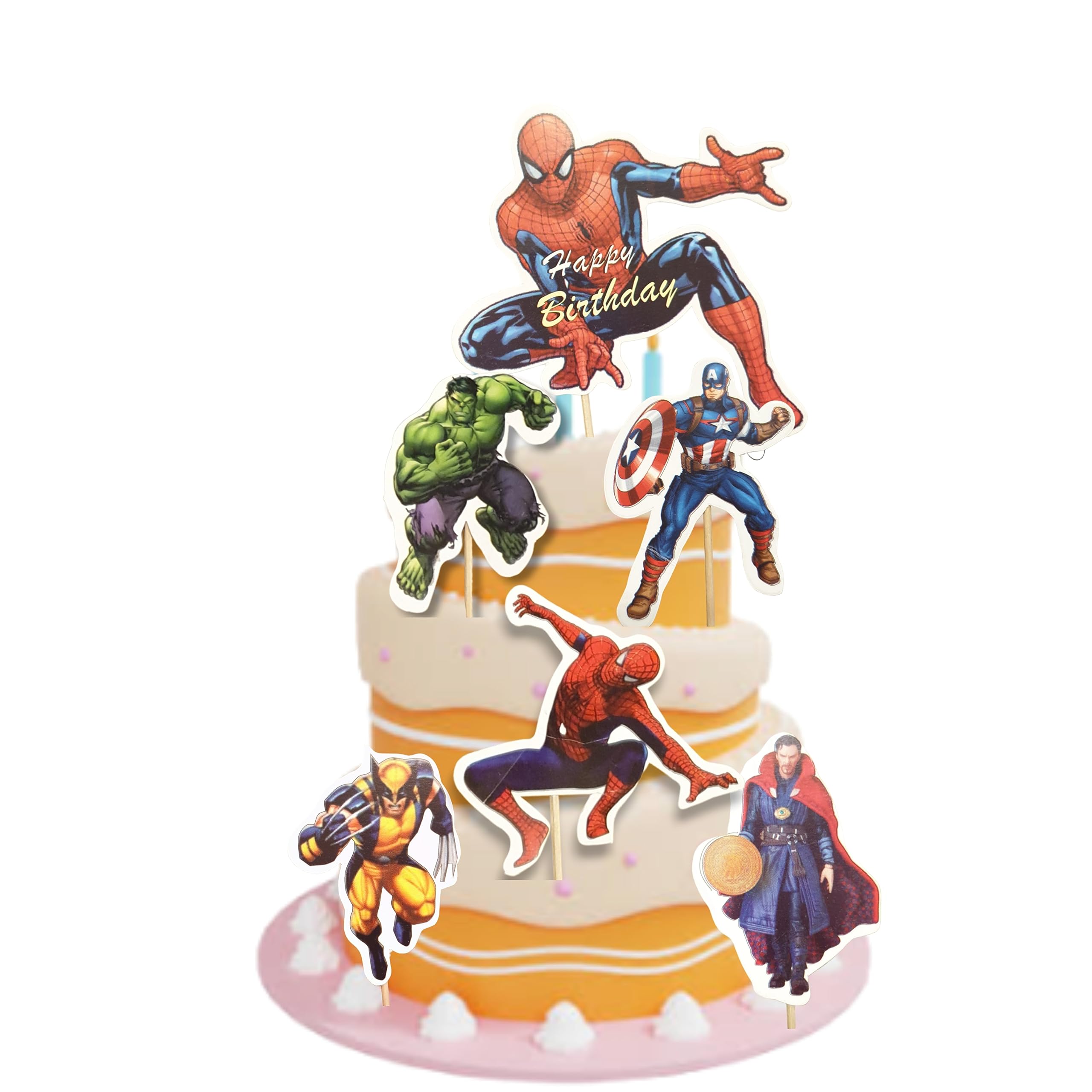 Buy PrezzieBush Spider Man Theme Birthday Decoration -7 Pc Spider Man