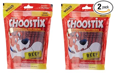Choostix Dog Treat, Beef, 450 g (Pack of 2)