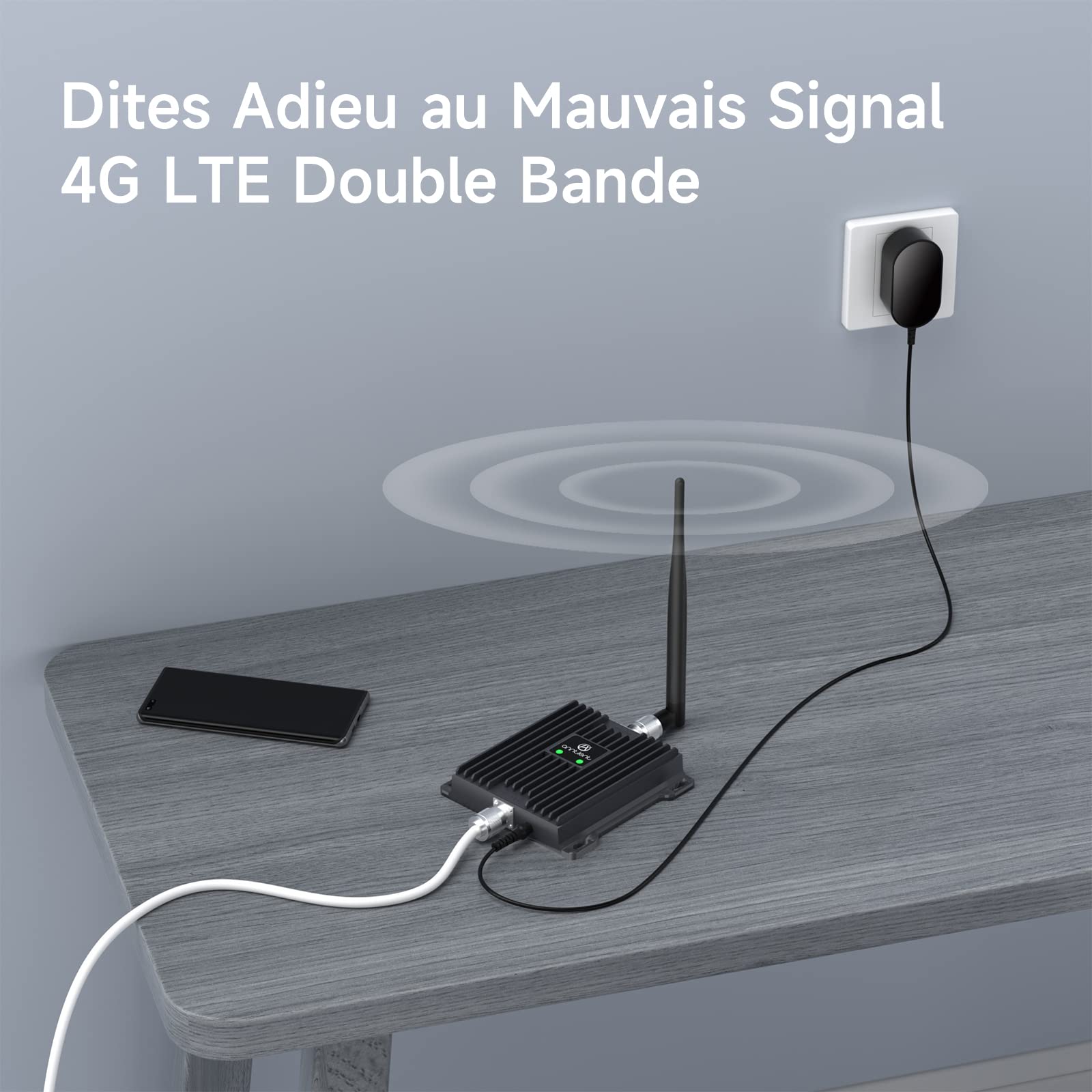 ANNTLENT Amplificateur de Signal Cellulaire GSM Band 8 Amplificateur 3G 4G Band 20 Répéteur 800/900MHz Signal Booster, Soutenir Bouygues Free SFR Orange pour Maison, Chalet, Ferme
