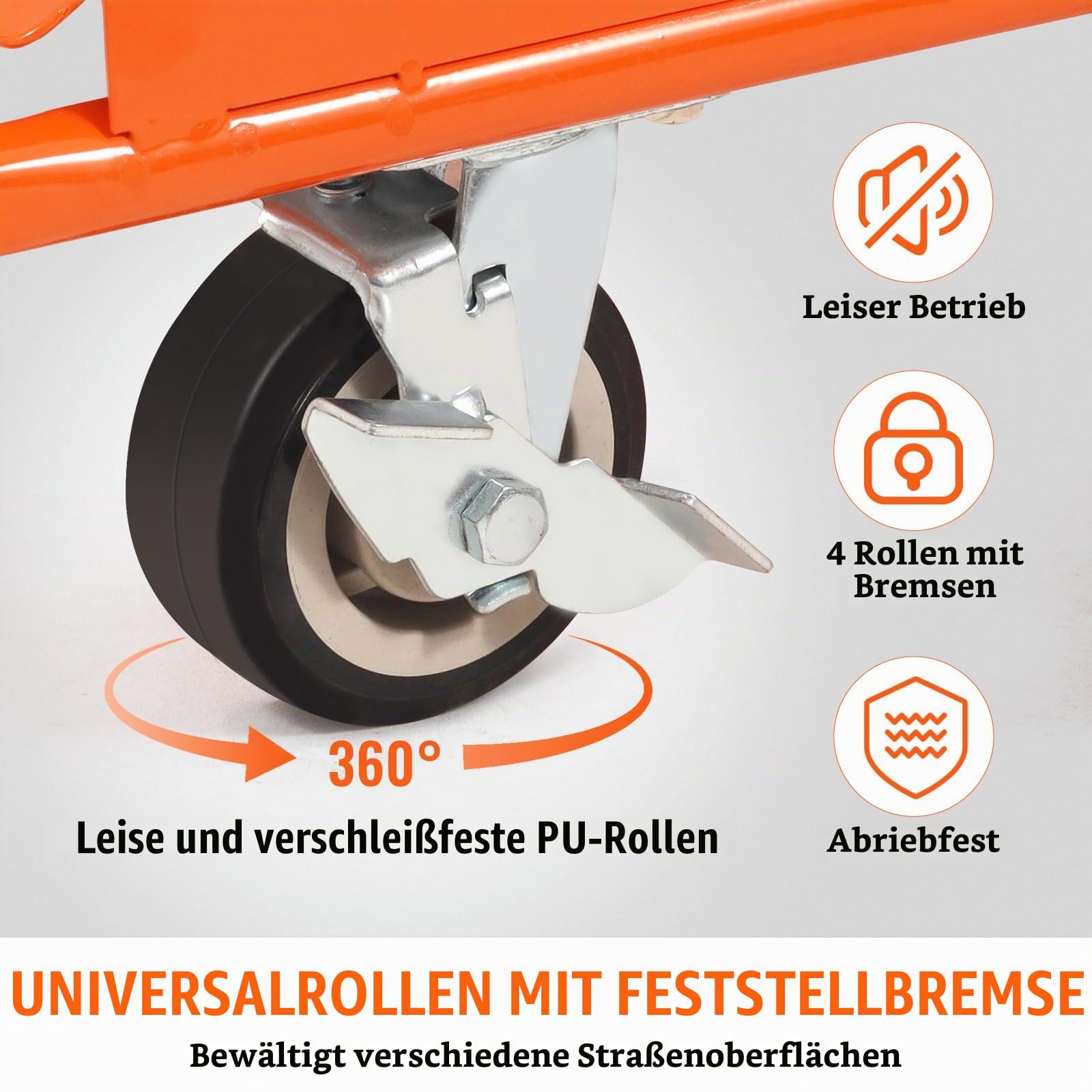 VEVOR Plattenwagen 1360 kg Tragfähigkeit Plattentransportwagen Q235-Stahl Plattentransporter mit Universalrädern Transporthilfe Plattenroller Plattformwagen Schwerlast Rollwagen 1155 x 555 x 1180 mm