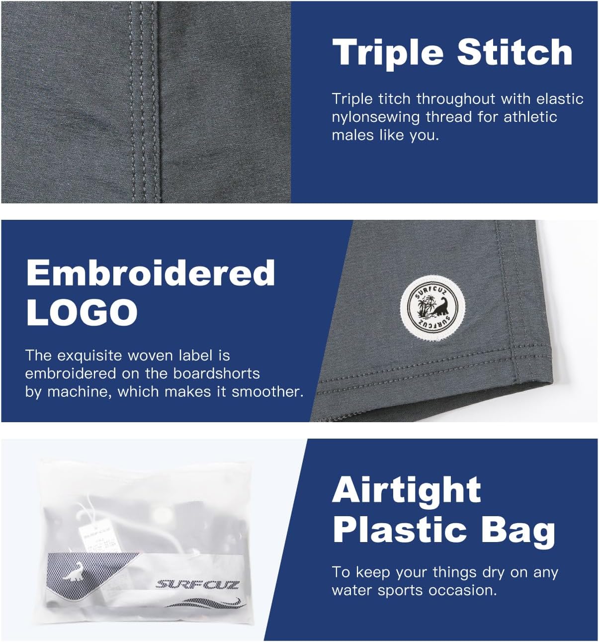 SURF CUZ Men's Vintage Cruzer Stretch Boardshort Chino Shorts - Image 6