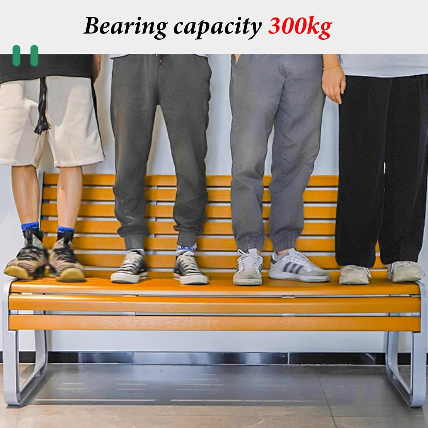 Outdoor Bench, Garden Bench, Patio Metal Bench, Park Patio Seat, Weatherproof Garden Bench, Slatted Seat for Garden Backyard Poolside Balcony, 59inch