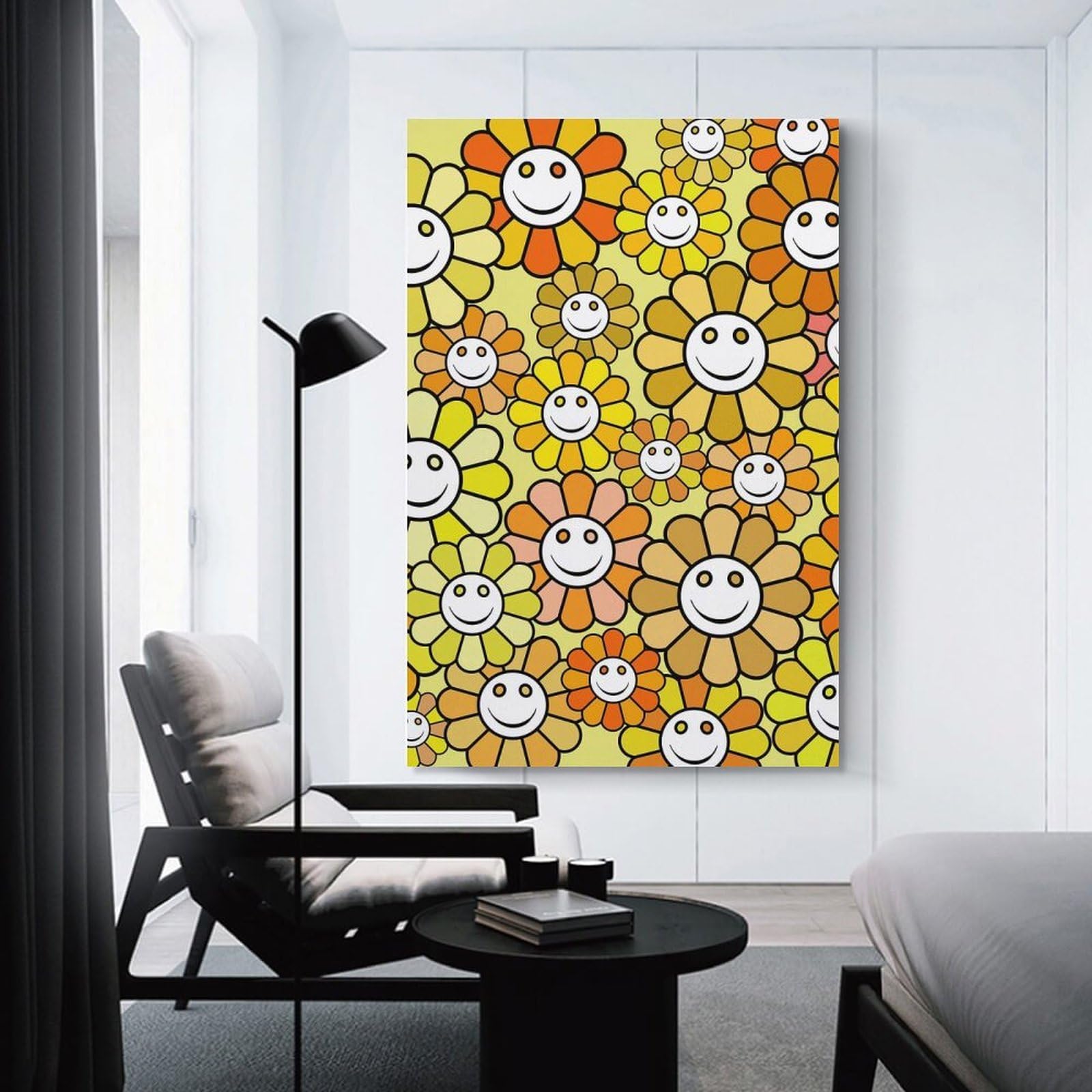Junmoney Flower Folly No1 Hanging Wall Art 20x30inch(50x75cm), for Work Areas, Reading Rooms Or Studios, Canvas Wall Decor for Creative Rooms
