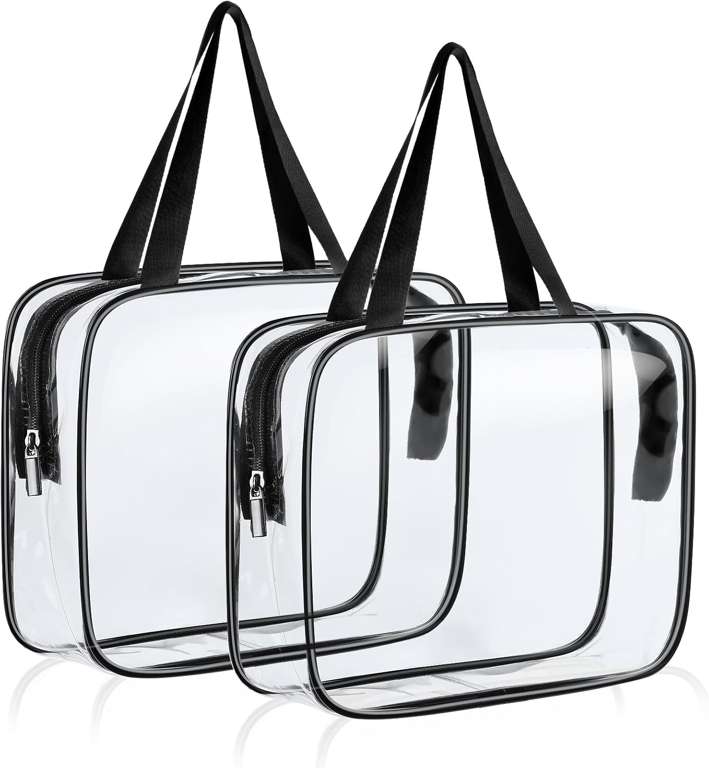QXORE Pvc Clear Toiletry Bags, Large Storage Makeup Bags Waterproof Transparent Cosmetic Gags for Travel (4PACK)-picture-55